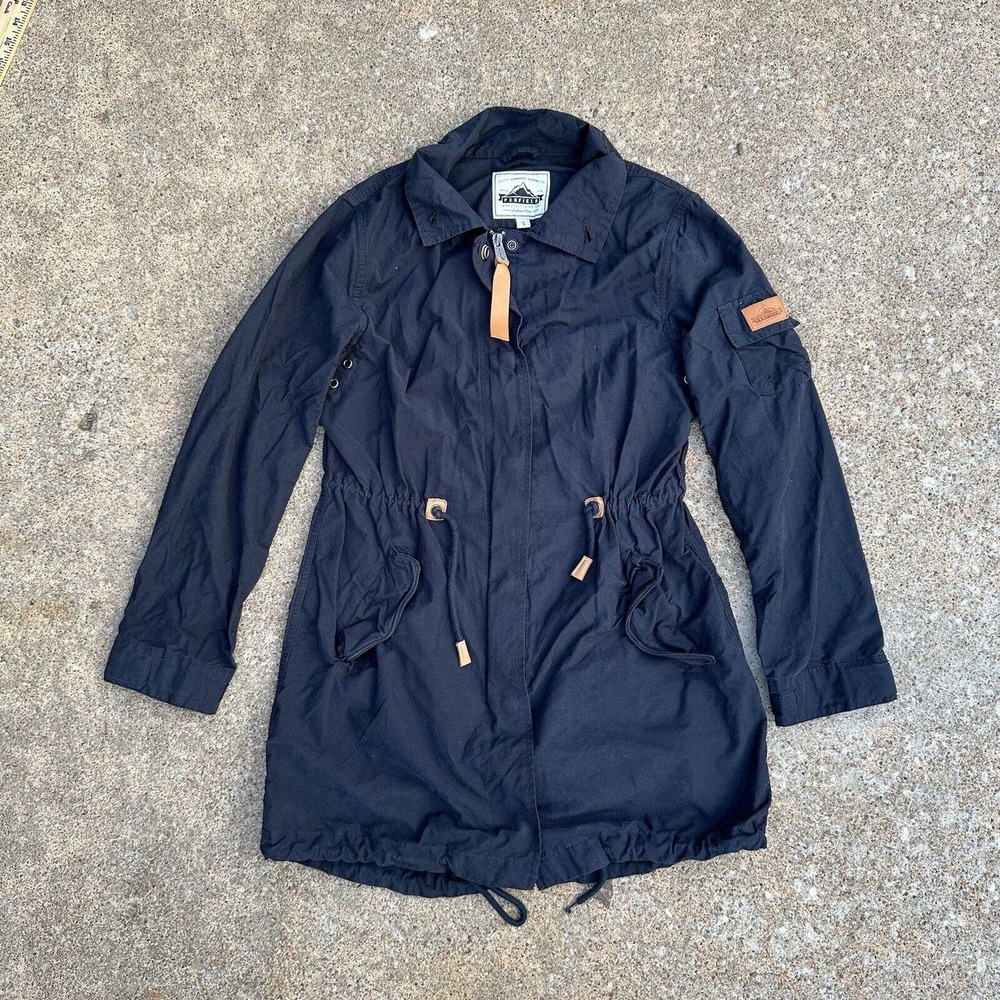 Penfield Womens Jacket Size Small Button Zip Hazelton Parka Navy Blue